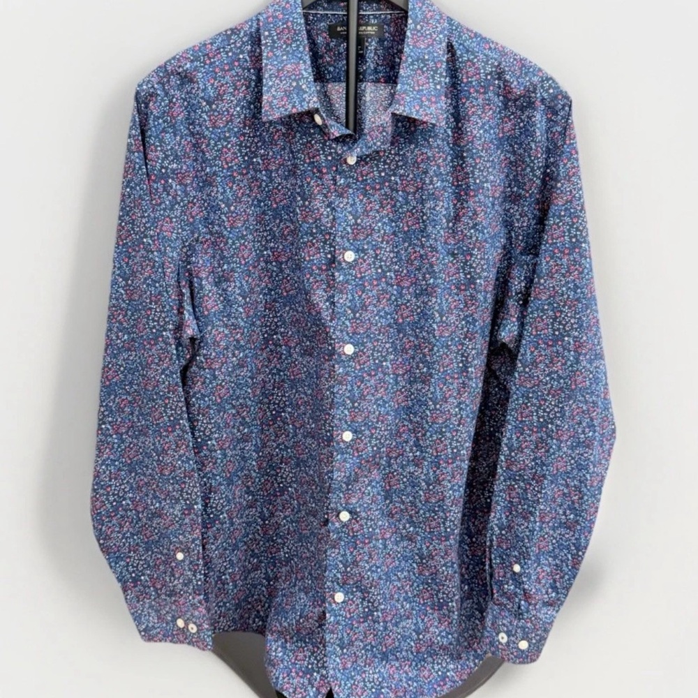 Banana Republic Mens Long Sleeve
Button Down Floral Standard Fit Non Iron